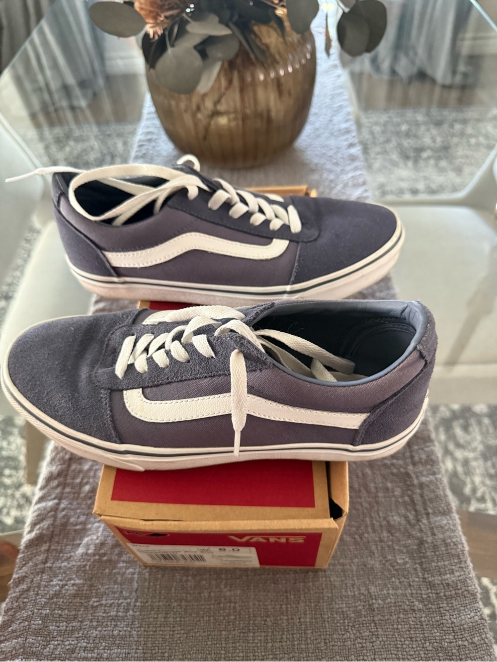 Vans Old Skool Low-Top Sneakers in blue gray